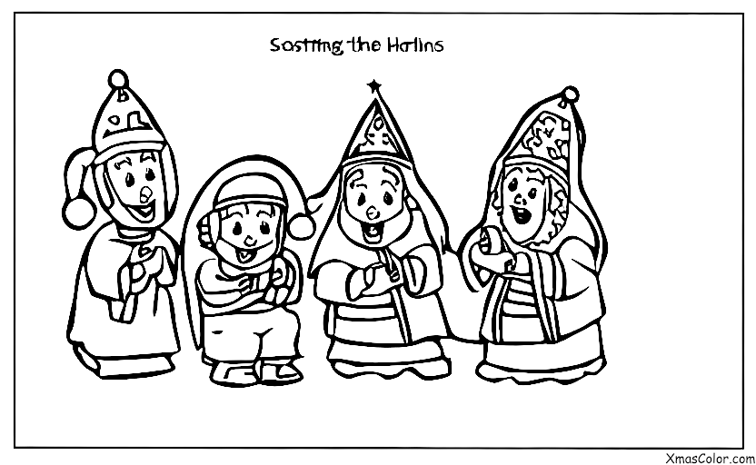 Christmas / We Three Kings: The Three Kings singing in the stable