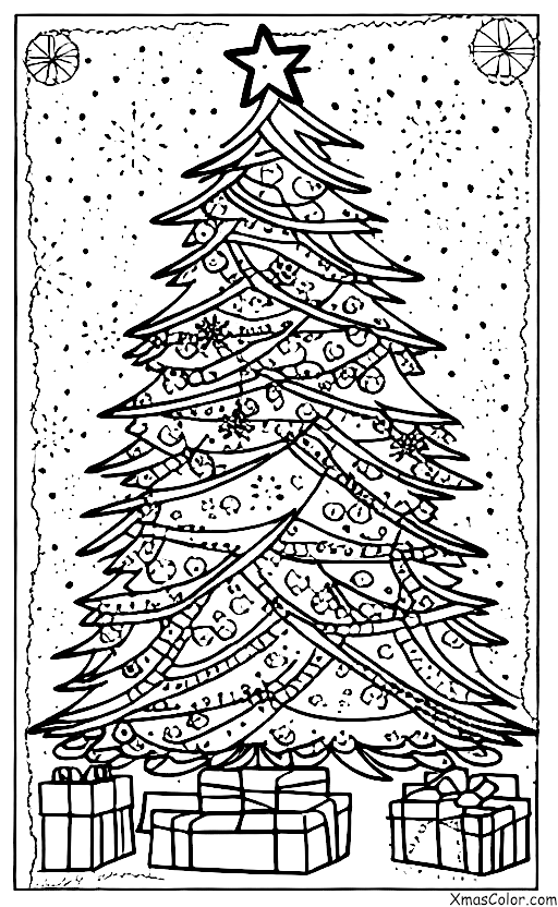 Christmas / Winter Wonderland: Christmas tree at night