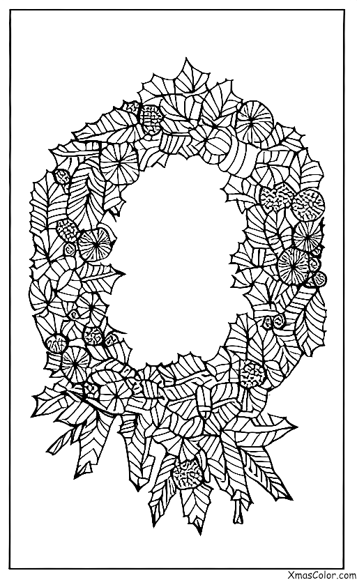 Christmas / Wreaths: Christmas wreath with a presents