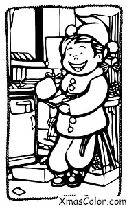 Christmas / Writing Letters to Santa: A child mailing their letter to Santa